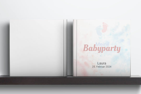 Babyparty Gästebuch personalisiert - Gender Reveal - ymemos