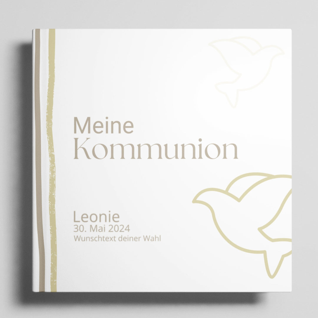 Kommunion Gästebuch personalisiert Taube - ymemos