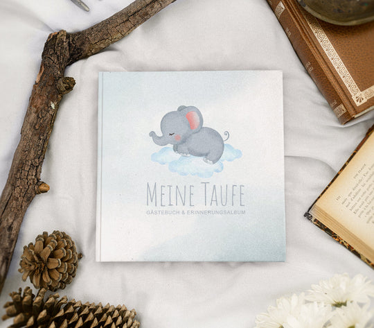 Meine Taufe Gästebuch Elefant - ymemos