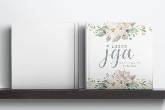 Personalisiertes JGA Gästebuch Flowers - ymemos