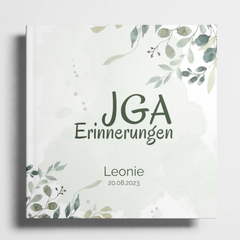 Personalisiertes JGA Gästebuch greenery - ymemos