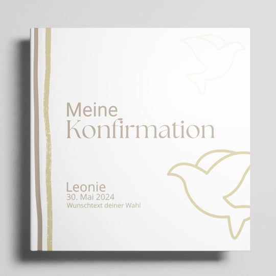 Personalisiertes Konfirmation Gästebuch Taube - ymemos